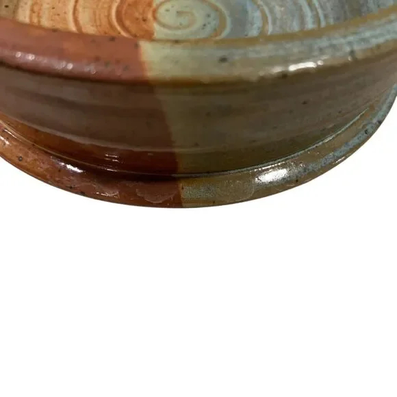 Handmade Pottery Small Bowl Two Toned Glaze signed Fay Krapf NC Stonewear - Picture 3 of 5